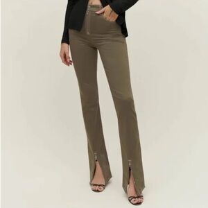 Reformation Toby Zip Front Ultra High Rise Bootcut Pants